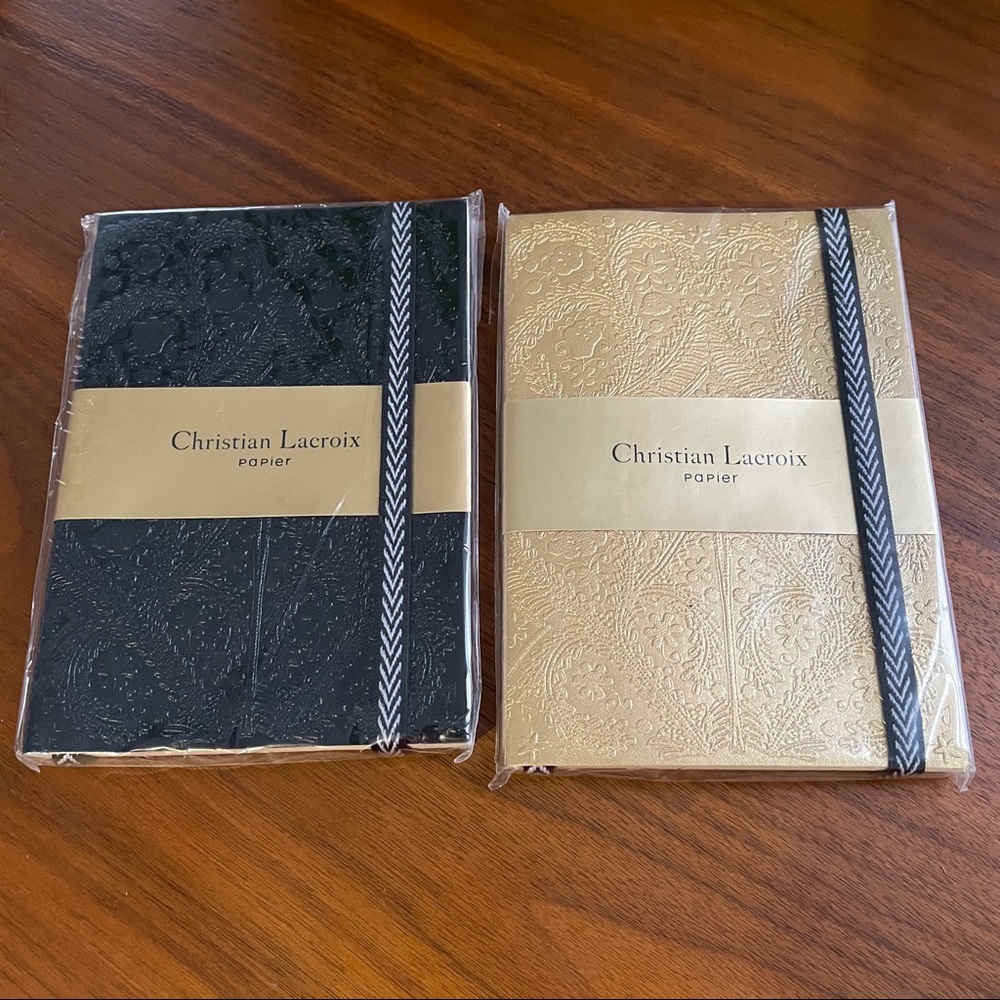 Set of 2 Christian Lacroix Paseo Embossed Journals